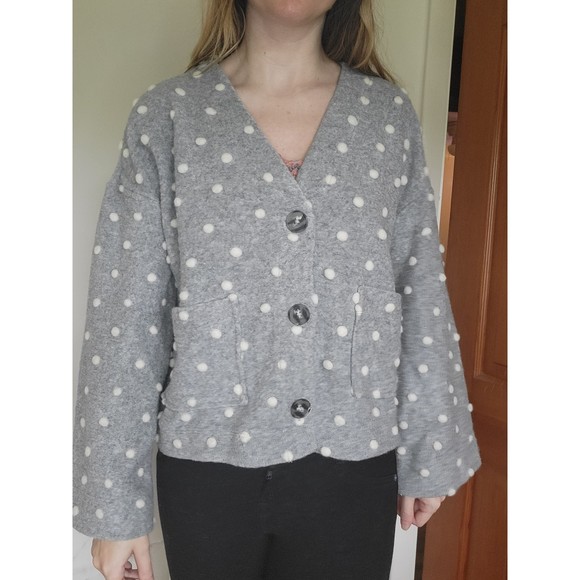 Madewell NWT Boxy Bobble Cardigan Texture and Thread XS w/ pockets LAST SALE - Picture 10 of 13